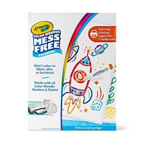 Crayola Color Wonder Mess Free Coloring, Blank Coloring Pages, 50 Count, Printable Page Refill ...