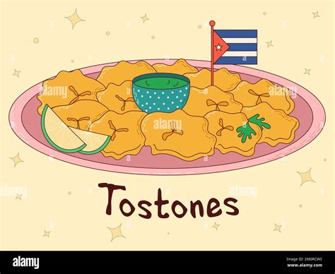 Cuban food. Tostones. Traditional Cuban dish. Vector illustration Stock Vector Image & Art - Alamy