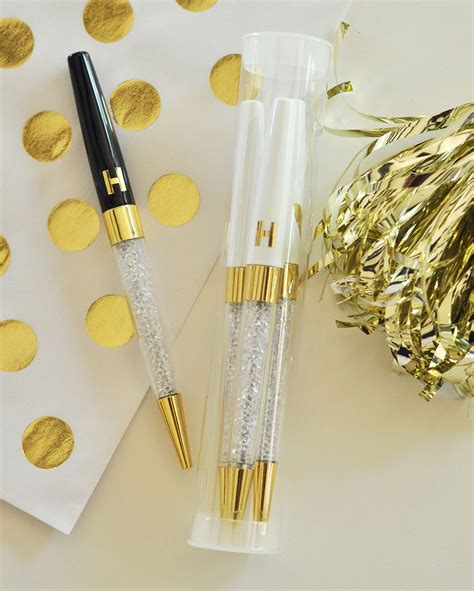 Monogram Gold Pens - Set of 3