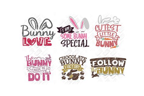 Bunny Easter Quotes SVG in SVG/DXF/EPS/JPG/PNG • OhMyCuttables