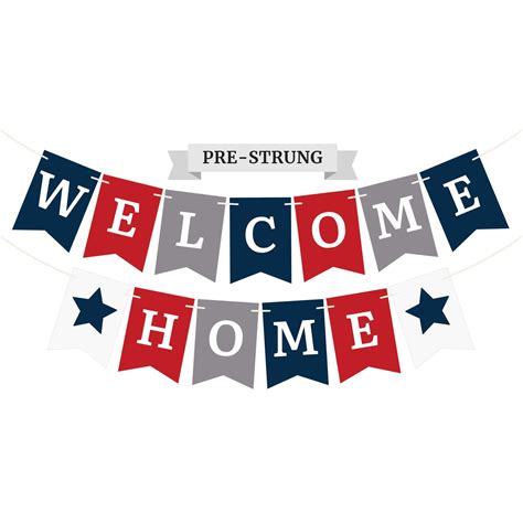 Buy Pre-Strung Military Welcome Home Banner - NO DIY - Patriotic Welcome Home Banner - Pre ...