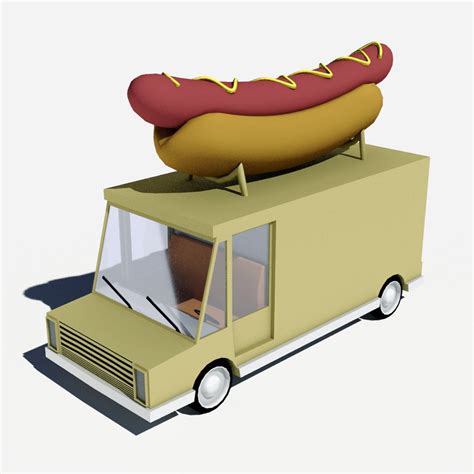 Car hot dog 3D model - TurboSquid 1644880