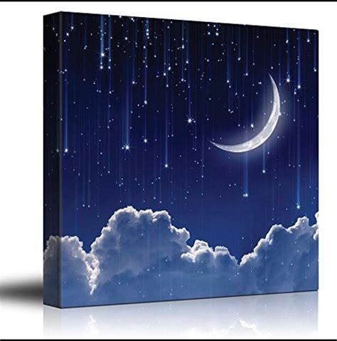 Handmade Acrylic Night Sky Painting Moon Galaxy and Clouds - Etsy New Zealand