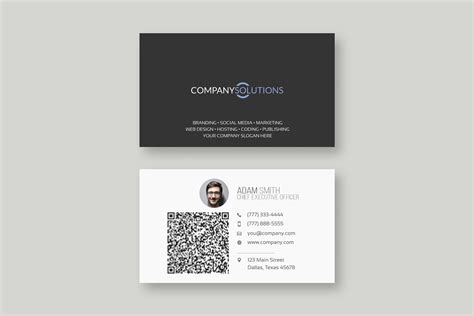 Modern QR Business Card Template ~ Business Card Templates ~ Creative Market