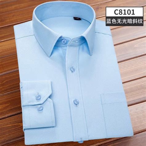 Stylish formal office shirts for men with turn-down collar – Blue – babatye.com