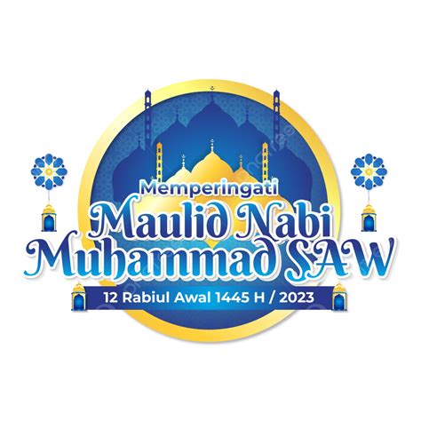 Greeting Card Of Maulid Nabi 1445 H Year 2023 Vector, Birthday Of The Prophet 2023, Birthday Of ...