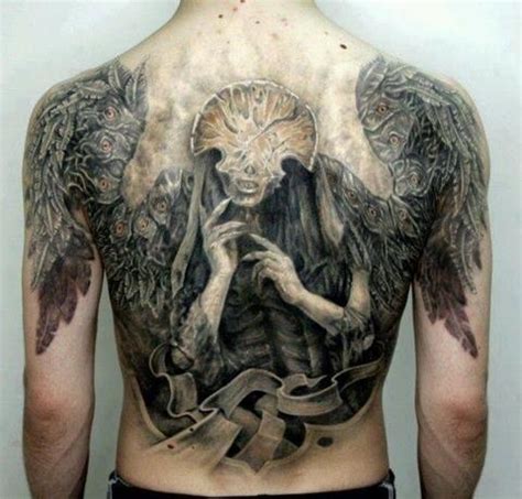 goth. angel. tattoo | Back tattoo, Angel of death tattoo, Cute tattoos