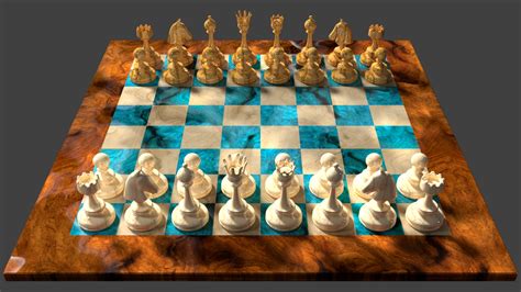 3d Chess Board Design, white player view by 8DFineArt on DeviantArt