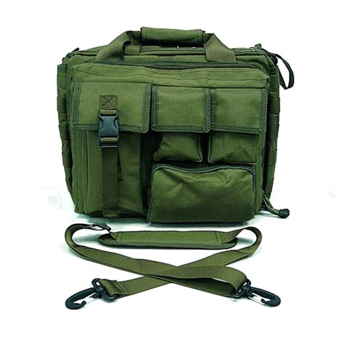 OD Green 15" Tactical Military Laptop Bag Notebook Shoulder Bags Carrying Case Briefcase Laptop ...