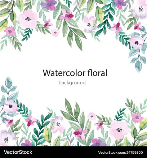 Watercolor floral background Royalty Free Vector Image