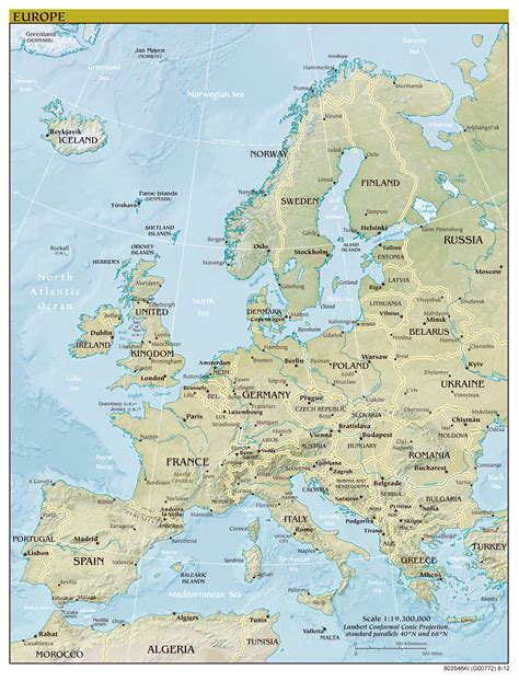 Maps of Europe | Map of Europe in English | Political, Administrative, Physical, Geographical ...