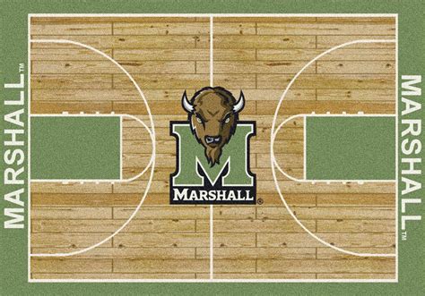 Marshall Basketball Home Court Nylon Area Rug