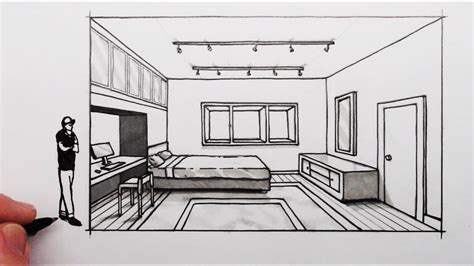 one point perspective drawing room - Rolf Rau