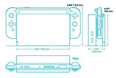 Nintendo Switch OLED Dimensions & Drawings | Dimensions.com