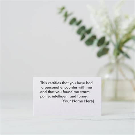 Funny Business Card | Zazzle