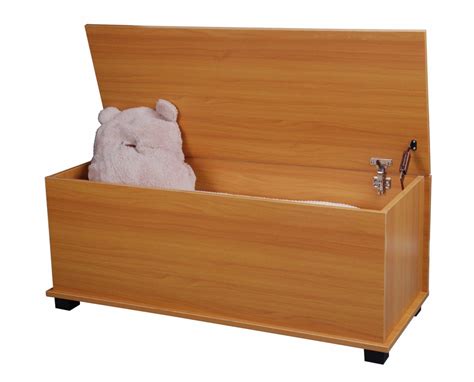 LARGE OTTOMAN WOODEN STORAGE TOY BOX CHEST TRUNK FOOTSTOOL WITH LOCKABLE HINGE | eBay