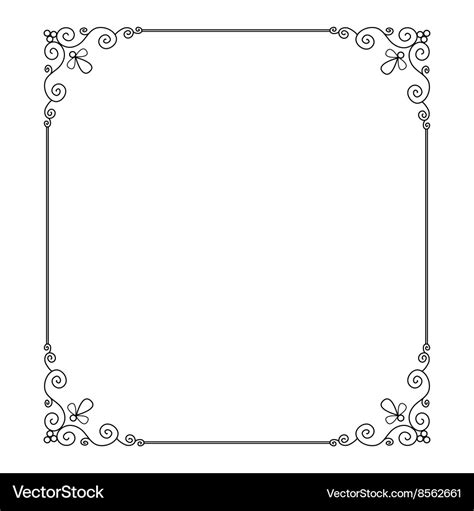 Scroll border Royalty Free Vector Image - VectorStock