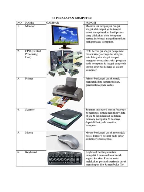 10 Peralatan Komputer | PDF