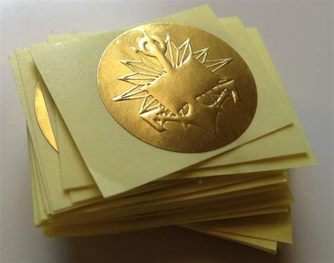 Custom Embossed Labels | Gold Embossed Stickers Australia