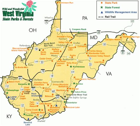 State Parks In West Virginia Map | Virginia Map