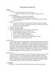 Pauline Epistles Summary Notes - Pauline Epistles Summary Notes Romans Contents: o Ch. 1-8 ...