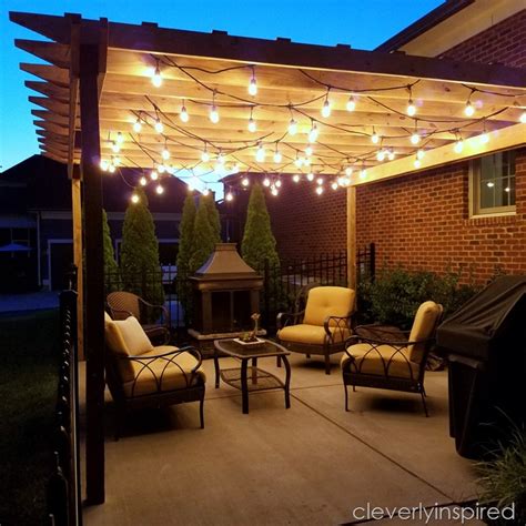 Outdoor Pergola and Lights - Cleverly Inspired