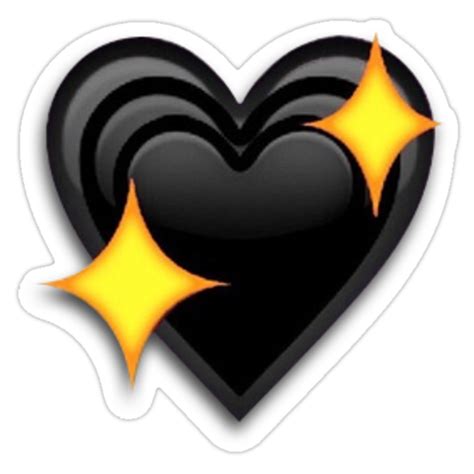 "black heart emoji sticker" Stickers by Decker03 | Redbubble