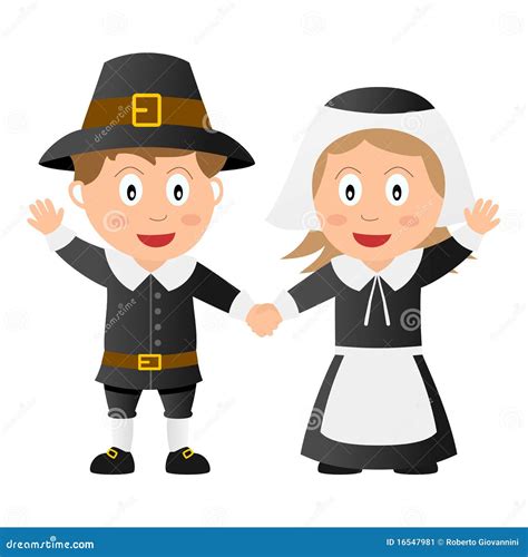 Thanksgiving Pilgrim Kids Stock Image - Image: 16547981