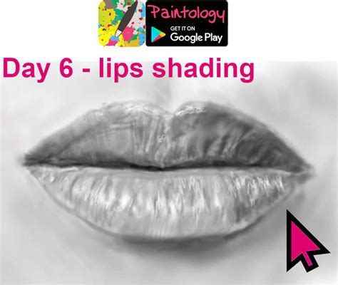 Day 6 - Lips Shading - Pencil Drawing - Paintology | Drawing App | Paint by Numbers