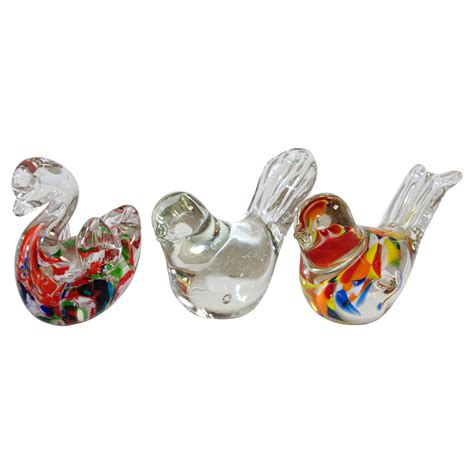 Glass Art Glass Sculptures & Figurines Art & Collectibles Vintage Hand Blown Glass Bird ...