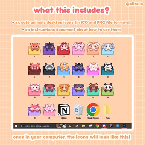 20 Cute Animals Desktop Icons for Windows and Mac! : r/ArtSale