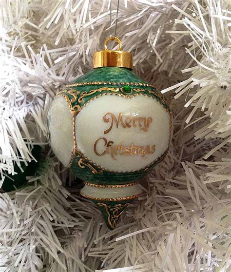 Irish Christmas Ornament - Merry Christmas with Shamrocks Ornament at IrishShop.com | CBEXI44S1