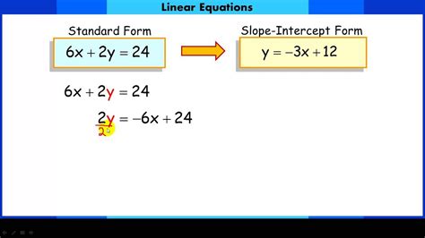 Torrent Is My Life: HOW DO YOU CONVERT SLOPE INTERCEPT FORM TO STANDARD FORM