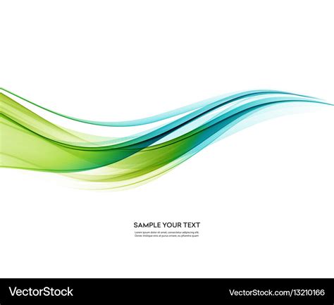 Abstract background blue green wavy Royalty Free Vector