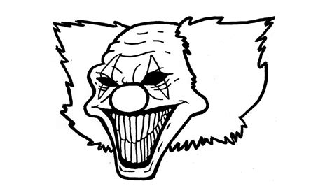 Creepy Clown Drawing at GetDrawings | Free download