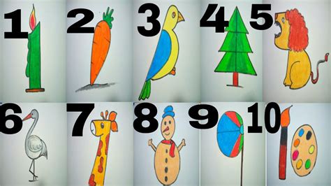 Easy Drawing For Kids With Numbers Easy Drawings Dibujos Faciles | Images and Photos finder