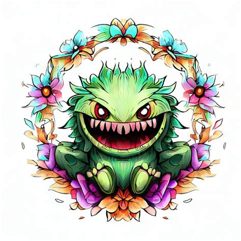 Premium AI Image | Creepy Creature Mascot Vector Generative AI