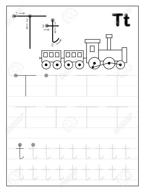 Letter T Tracing Worksheets For Preschool - Dot to Dot Name Tracing Website