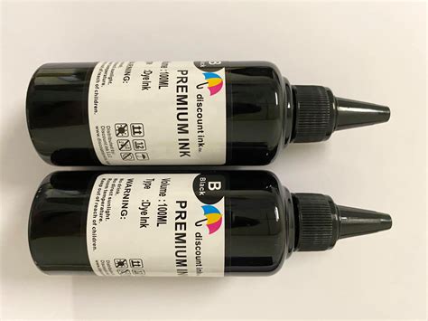 2x100ml Black Universal Premium Refill Ink for Epson Canon HP Brother Lexmark Dell Printers ...