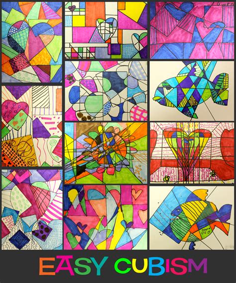 Easy Cubism Art Project