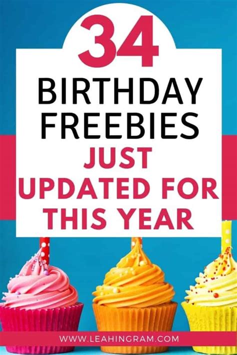 34 Birthday Freebies - 2023