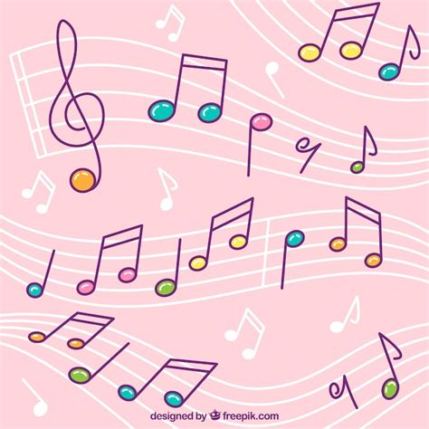 Pink Music Notes Wallpaper