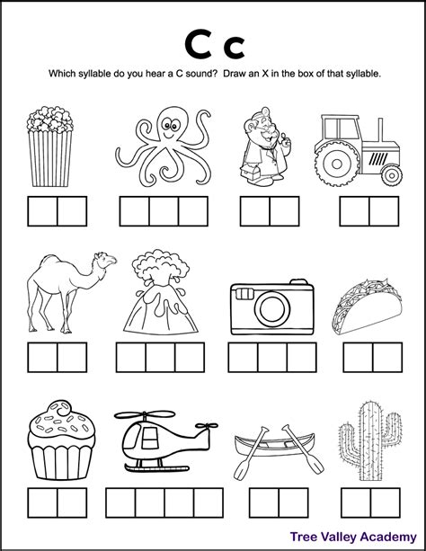 Syllable Worksheet For Kindergarten – E Street Light