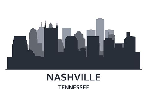 Nashville Tennessee Skyline Silhouette Graphic Vector Download