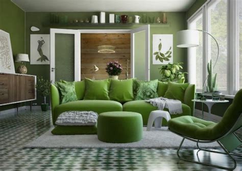 5 Small Yard Green Room Decorating Ideas For Your Home | Green furniture living room, Living ...