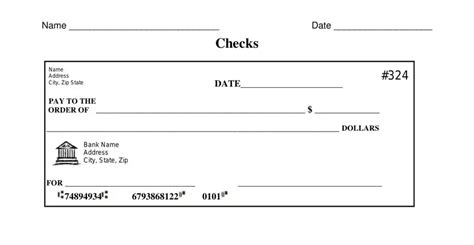 Fake Downloadable Printable Fillable Blank Check Template