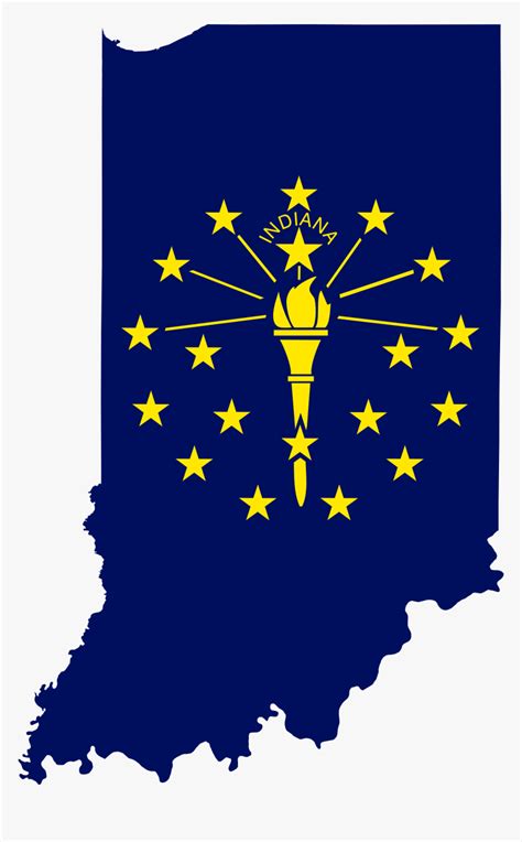 Indiana State Flag Map, HD Png Download - kindpng