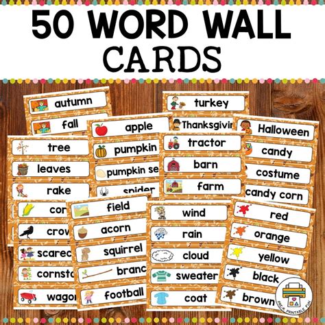 Fall Word Wall Activities Pre-K Printable Fun, 51% OFF