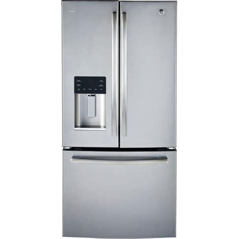 GE PROFILE 33" 24.8 cu. ft. French Door Bottom Freezer Refrigerator (PFE24HYRKFS) - with ...