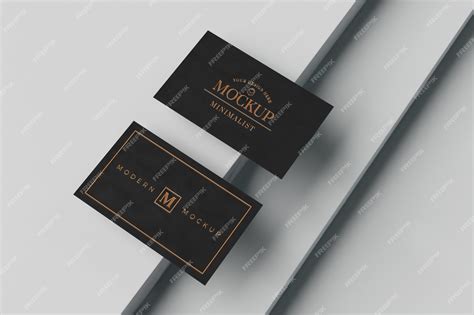 Premium PSD | Black business card mockup